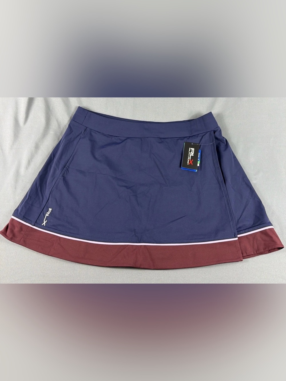 RLX Ralph Lauren Womens Golf Skort Layered XL Navy Blue Nylon MSRP $185